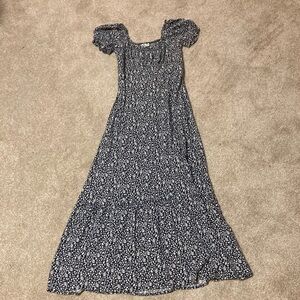 Hollister Navy Floral Maxi Dress